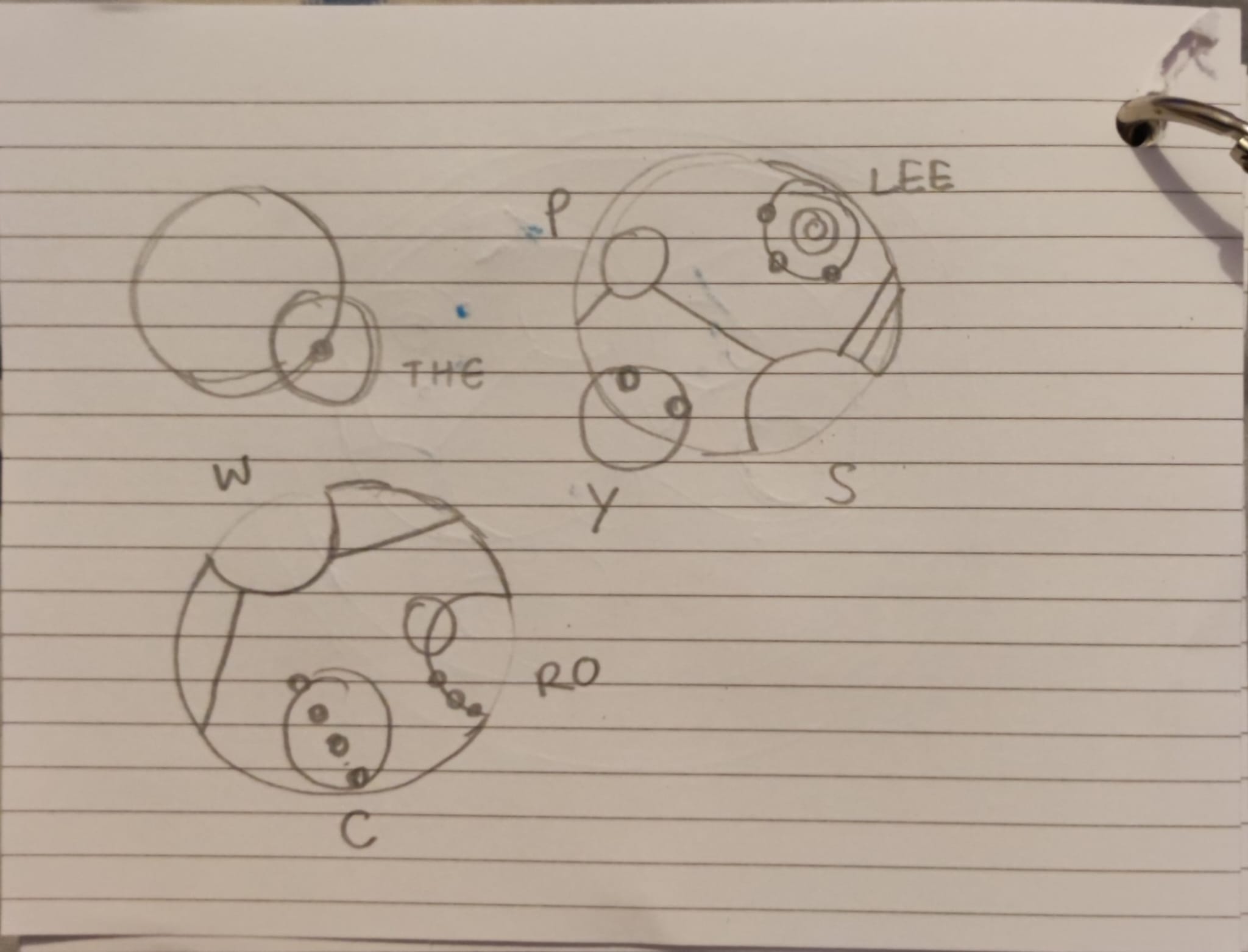 pencil sketch circular gallifreyan with each word seperate